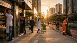 Águas Claras ao amanhecer: uma cidade que acorda para construir o futuro