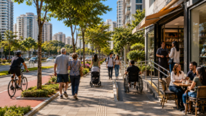 Águas Claras é uma cidade para caminhar. Calçadas bem cuidadas significam mais saúde, segurança e qualidade de vida